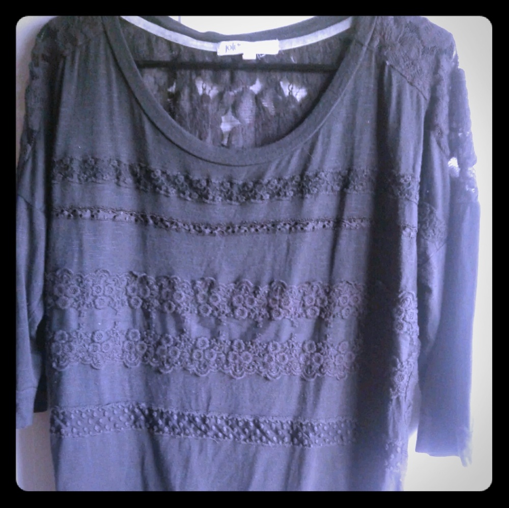 Jolt from bke burn out lace back top size medium